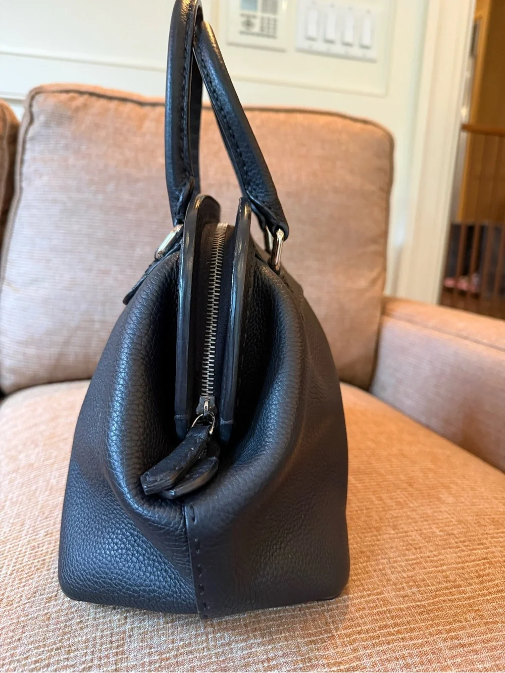 Fendi Selleria Adele Handbag Leather back